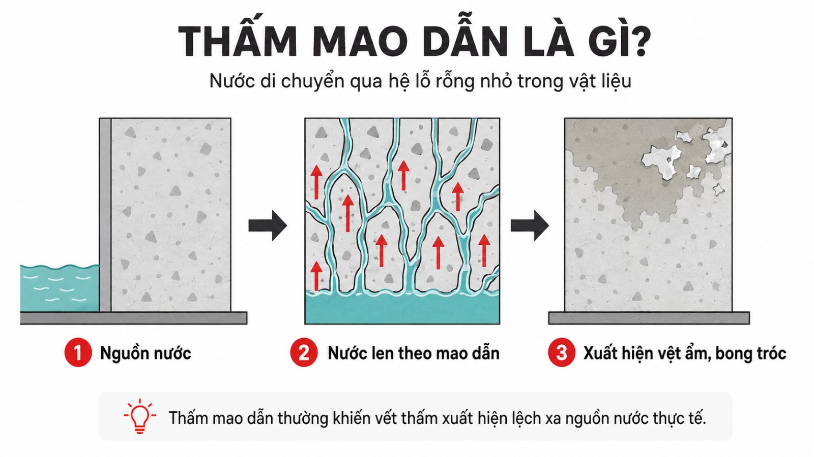 Thấm Mao Dẫn Là Gì_ Phân Loại 5 Dạng Thấm Trong Xây Dựng